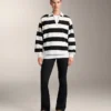 Camisas de piqué de algodón a rayas
