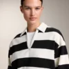 Camisas de piqué de algodón a rayas