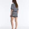 Camisas de punto a rayas 100 % algodón