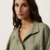 Camisas oversize de manga corta 100 % lino Camisas oversize de manga corta 100 % lino