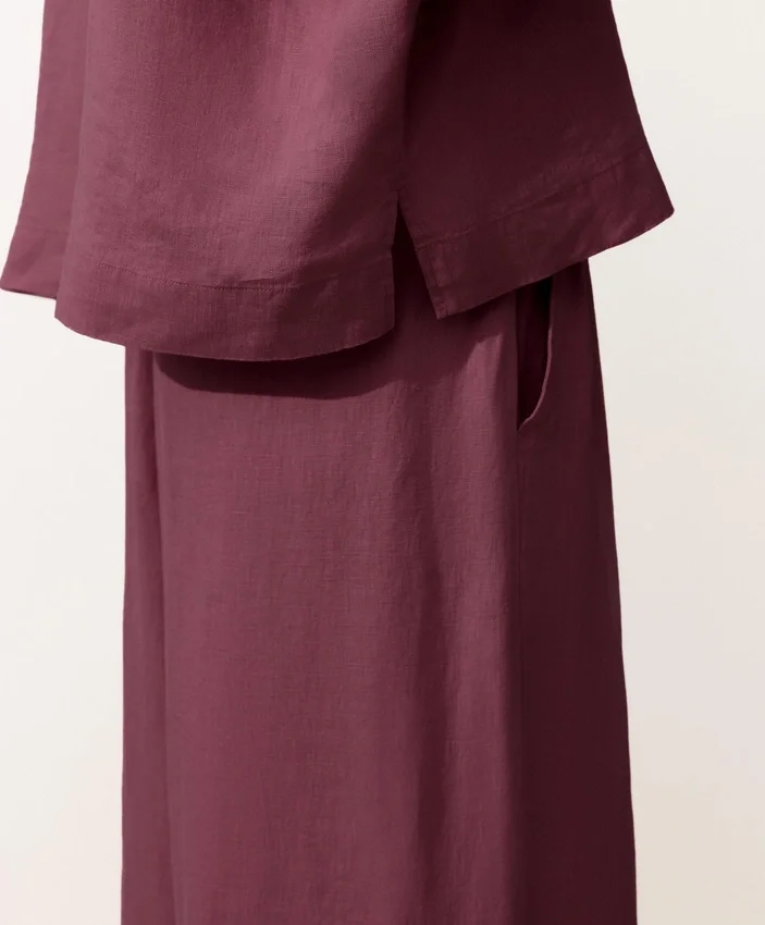 Camisas oversize de manga corta 100 % lino Camisas oversize de manga corta 100 % lino