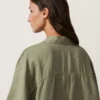 Camisas oversize de manga corta 100 % lino Camisas oversize de manga corta 100 % lino