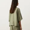 Camisas oversize de manga corta 100 % lino Camisas oversize de manga corta 100 % lino