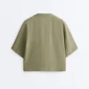 Camisas oversize de manga corta 100 % lino Camisas oversize de manga corta 100 % lino