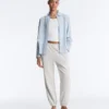 Camiseta ajustada de canalé con tirantes, de algodón y modal Camiseta ajustada de canalé con tirantes, de algodón y modal