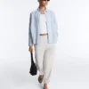 Camiseta ajustada de canalé con tirantes, de algodón y modal Camiseta ajustada de canalé con tirantes, de algodón y modal