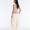 Camiseta ajustada de canalé con tirantes, de algodón y modal