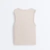Camiseta de canalé con tirantes anchos, algodón y modal Camiseta de canalé con tirantes anchos, algodón y modal