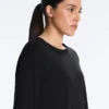 Camiseta de manga corta de mezcla de modal con bajo redondeado en la espalda Camiseta de manga corta de mezcla de modal con bajo redondeado en la espalda