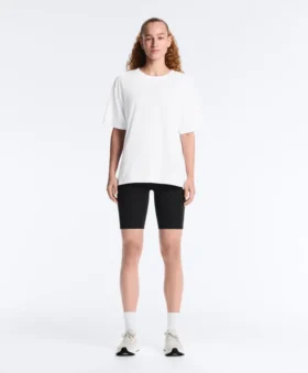Camiseta de manga corta larga de mezcla de algodón