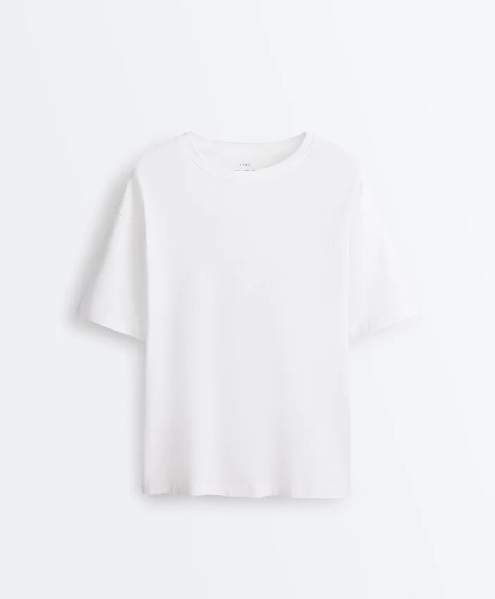 Camiseta de manga corta larga de mezcla de algodón Camiseta de manga corta larga de mezcla de algodón