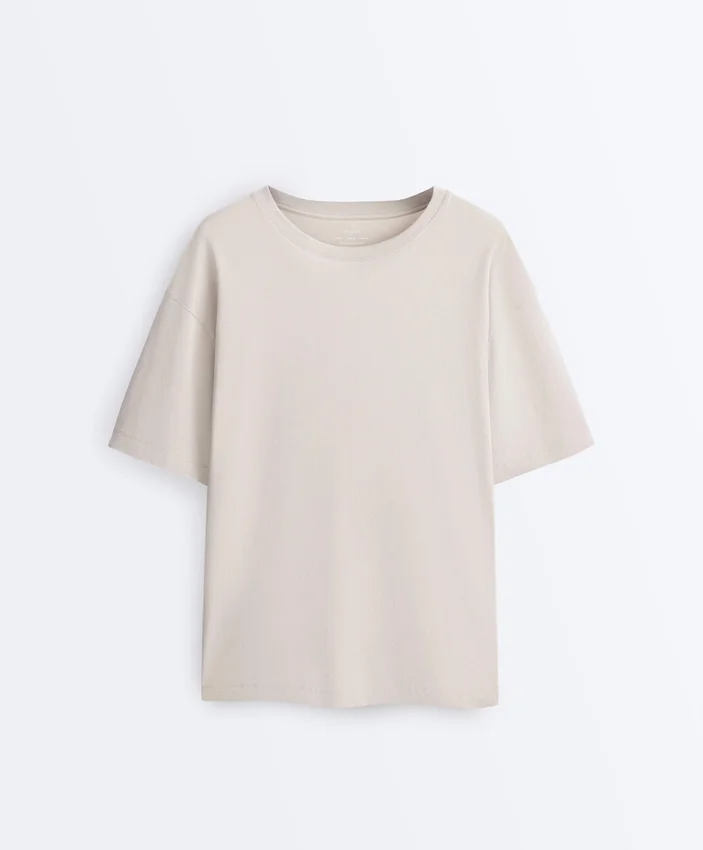 Camiseta de manga corta larga de mezcla de algodón Camiseta de manga corta larga de mezcla de algodón
