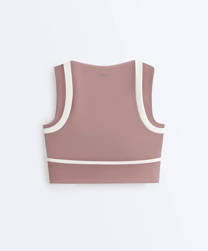 Camiseta de tirantes compresiva con contraste Camiseta de tirantes compresiva con contraste