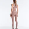 Leggings de cintura alta, Compressive Core Control, hasta el tobillo, con detalles en contraste Leggings de cintura alta, Compressive Core Control, hasta el tobillo, con detalles en contraste