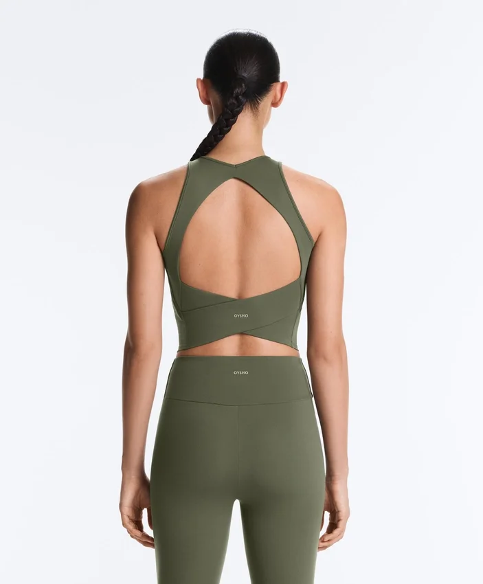Camiseta de tirantes con cuello halter y espalda abierta Comfortlux Camiseta de tirantes con cuello halter y espalda abierta Comfortlux