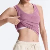 Camiseta de tirantes de mezcla de modal acanalada Camiseta de tirantes de mezcla de modal acanalada