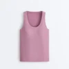 Camiseta de tirantes de mezcla de modal acanalada Camiseta de tirantes de mezcla de modal acanalada