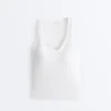 Camiseta de tirantes de mezcla de modal acanalada