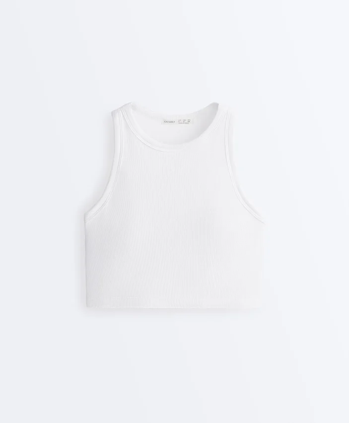 Camiseta de tirantes de mezcla de modal con copas Camiseta de tirantes de mezcla de modal con copas
