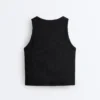 Camiseta de tirantes larga de mezcla de modal acanalado Camiseta de tirantes larga de mezcla de modal acanalado