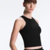 Camiseta de tirantes larga de mezcla de modal acanalado Camiseta de tirantes larga de mezcla de modal acanalado