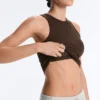 Camiseta de tirantes larga de mezcla de modal acanalado Camiseta de tirantes larga de mezcla de modal acanalado