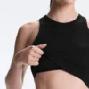 Camiseta de tirantes larga de mezcla de modal acanalado Camiseta de tirantes larga de mezcla de modal acanalado