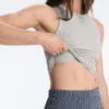 Camiseta de tirantes larga de mezcla de modal acanalado Camiseta de tirantes larga de mezcla de modal acanalado