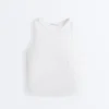 Camiseta de tirantes larga de mezcla de modal acanalado Camiseta de tirantes larga de mezcla de modal acanalado