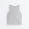 Camiseta de tirantes larga de mezcla de modal acanalado Camiseta de tirantes larga de mezcla de modal acanalado