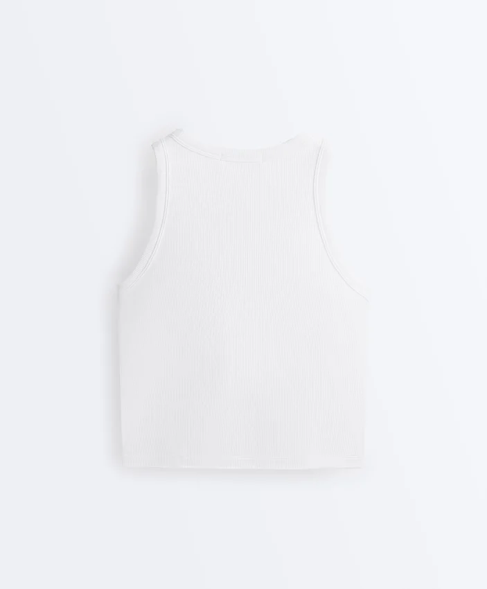 Camiseta de tirantes larga de mezcla de modal acanalado Camiseta de tirantes larga de mezcla de modal acanalado