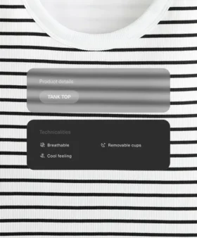 Camiseta de tirantes larga de modal a rayas