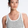 Camiseta de tirantes larga de modal a rayas Camiseta de tirantes larga de modal a rayas
