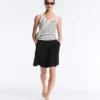 Camiseta de tirantes larga de modal a rayas Camiseta de tirantes larga de modal a rayas