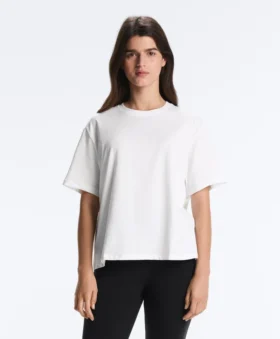Camiseta holgada de manga corta de mezcla de algodón