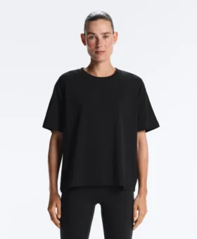 Camiseta holgada de manga corta de mezcla de algodón