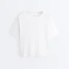 Camiseta holgada de manga corta de mezcla de algodón Camiseta holgada de manga corta de mezcla de algodón