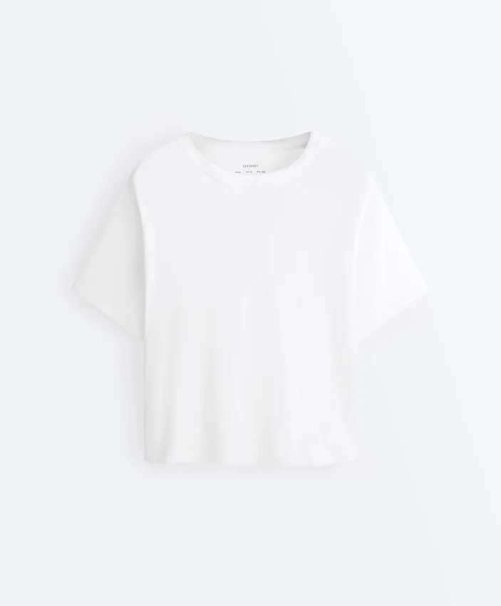 Camiseta holgada de manga corta de mezcla de algodón Camiseta holgada de manga corta de mezcla de algodón