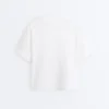 Camiseta holgada de manga corta de mezcla de algodón Camiseta holgada de manga corta de mezcla de algodón