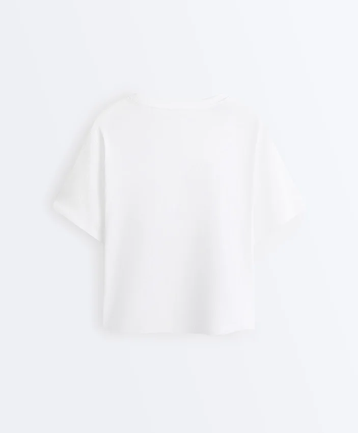 Camiseta holgada de manga corta de mezcla de algodón Camiseta holgada de manga corta de mezcla de algodón