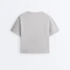 Camiseta holgada de manga corta de mezcla de algodón Camiseta holgada de manga corta de mezcla de algodón