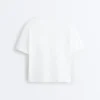 Camiseta holgada de manga corta de mezcla de algodón con eslogan Camiseta holgada de manga corta de mezcla de algodón con eslogan