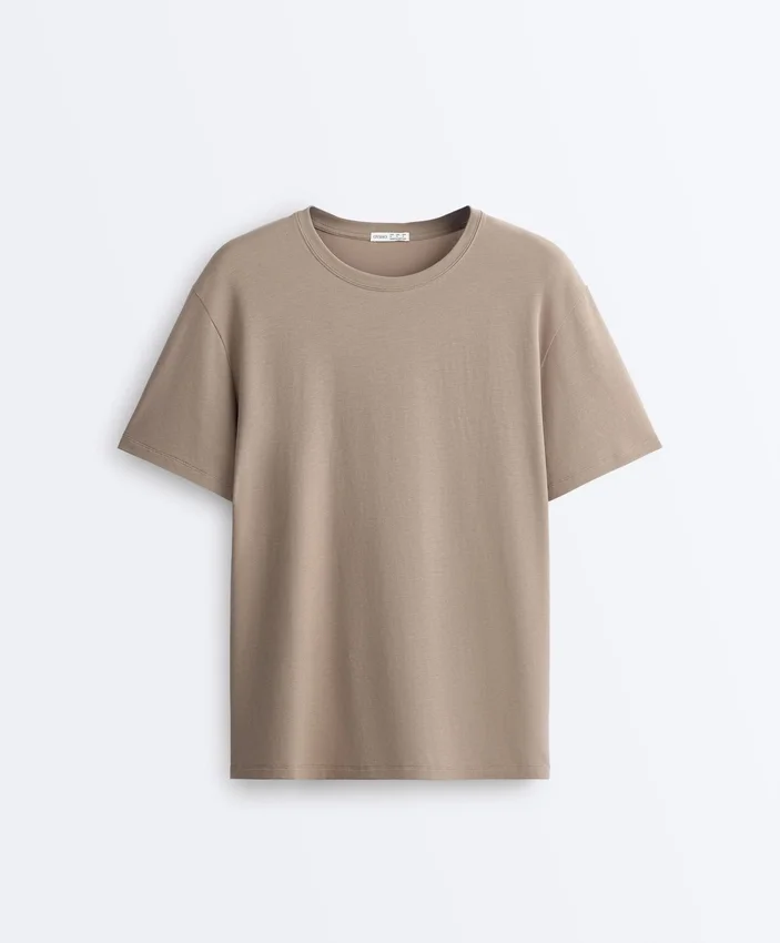 Camiseta holgada de manga corta de mezcla de algodón con eslogan Camiseta holgada de manga corta de mezcla de algodón con eslogan