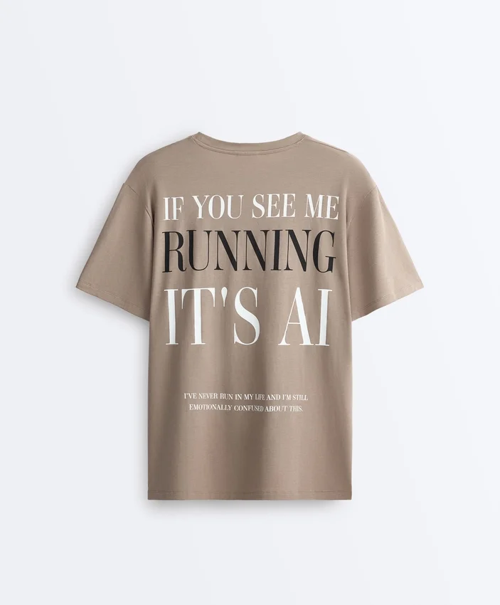 Camiseta holgada de manga corta de mezcla de algodón con eslogan Camiseta holgada de manga corta de mezcla de algodón con eslogan