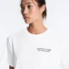 Camiseta holgada de mezcla de algodón con eslogan Camiseta holgada de mezcla de algodón con eslogan