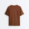 Camiseta oversize de manga corta de mezcla de algodón