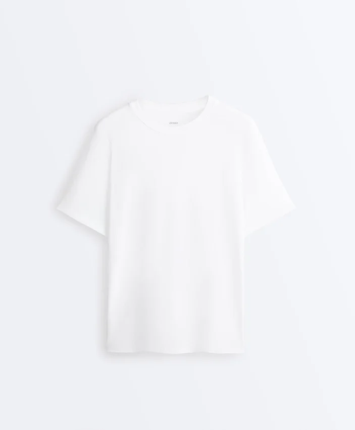 Camiseta oversize de manga corta de mezcla de algodón Camiseta oversize de manga corta de mezcla de algodón