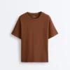 Camiseta oversize de manga corta de mezcla de algodón
