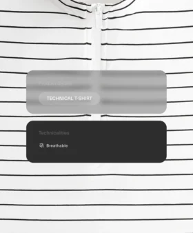 Camiseta sin mangas a rayas con media cremallera