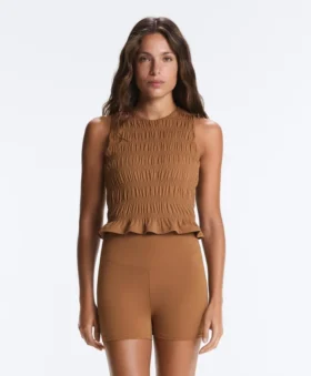 Camiseta sin mangas Comfortlux con detalle fruncido